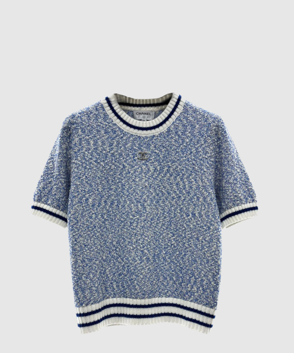 샤넬 로고 니트 상의