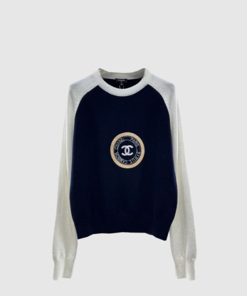 샤넬 로고 니트 상의