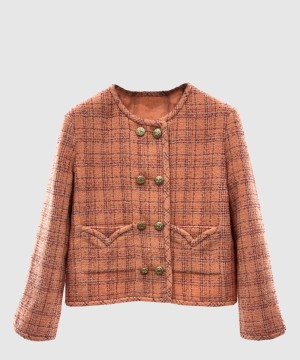 샤넬 로고 니트 코트