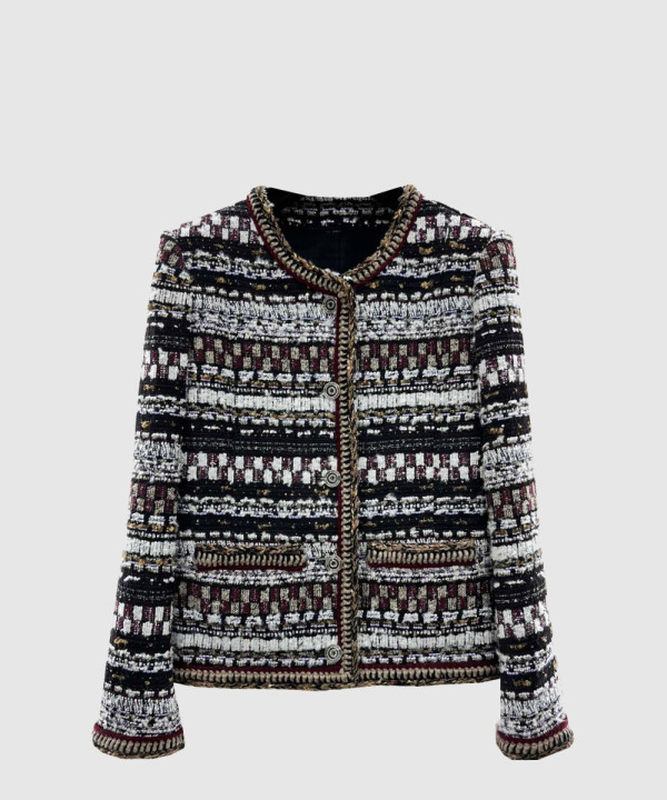 샤넬 로고 니트 코트