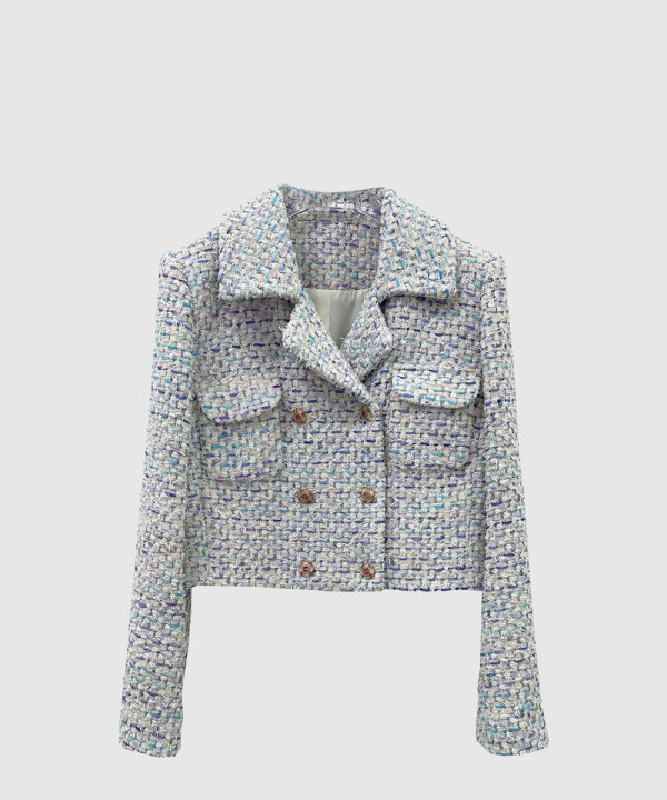 샤넬 로고 쇼트 코트