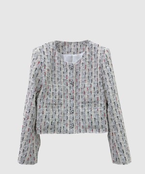 샤넬 로고 쇼트 코트