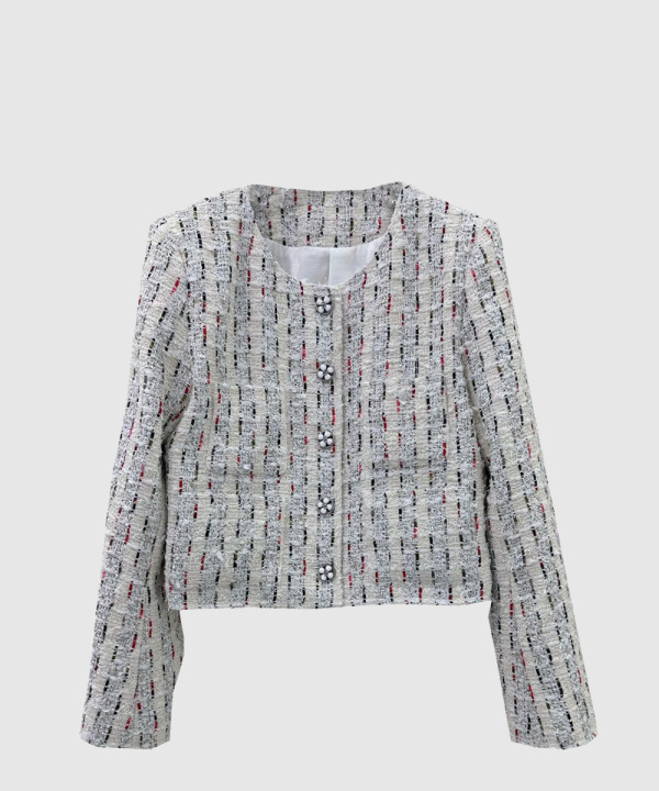 샤넬 로고 쇼트 코트