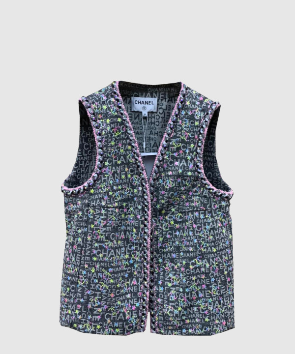 샤넬 로고 쇼트 코트