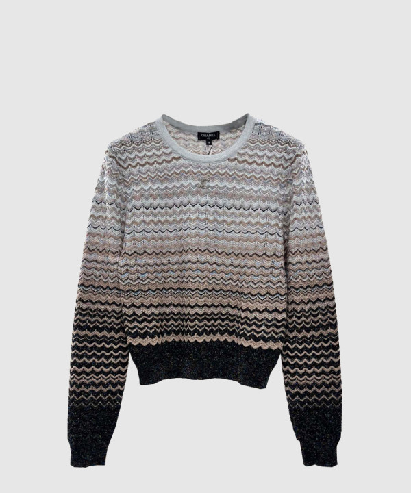 샤넬 로고 니트 상의