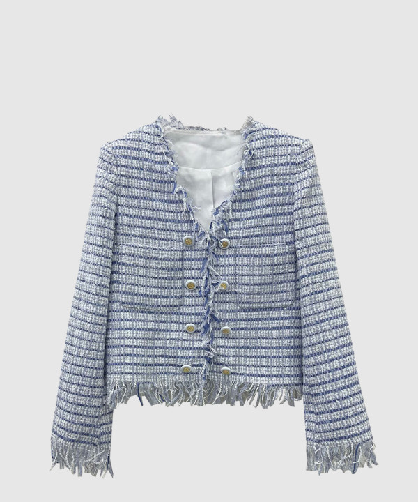 샤넬 로고 쇼트 코트