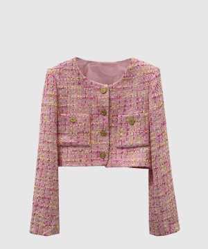 샤넬 로고 쇼트 코트