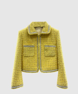 샤넬 로고 쇼트 코트