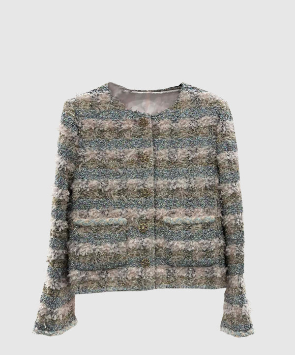 샤넬 로고 쇼트 코트