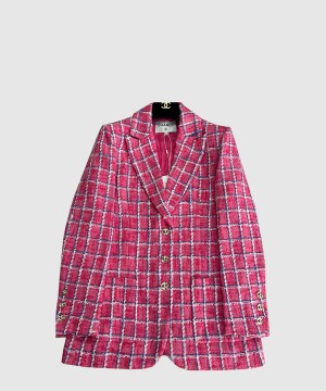 샤넬 로고 쇼트 코트