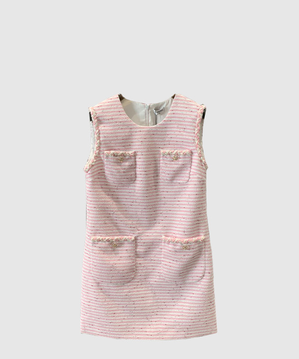 샤넬 플라워 프린트 원피스