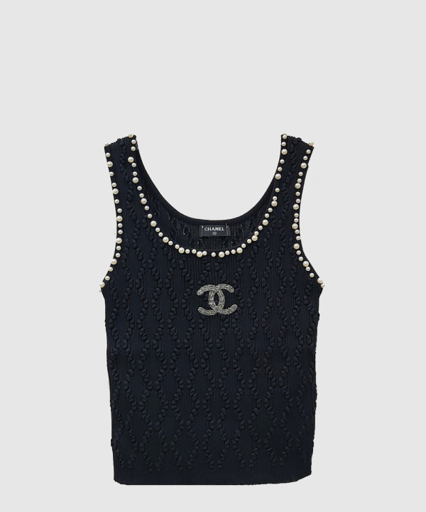 샤넬 로고 프린트 반팔