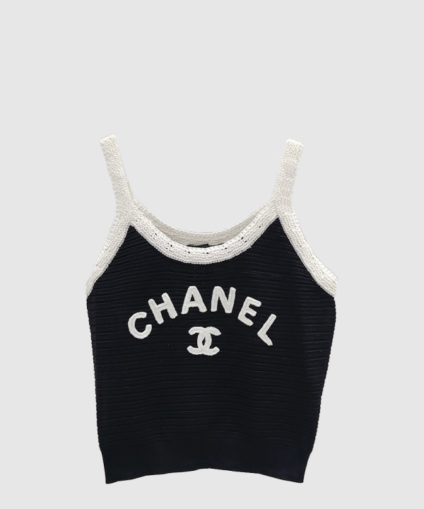 샤넬 로고 프린트 반팔