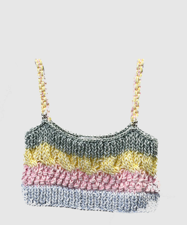 샤넬 로고 나시 톱