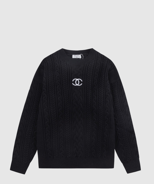 샤넬 로고 쇼트 면 톱