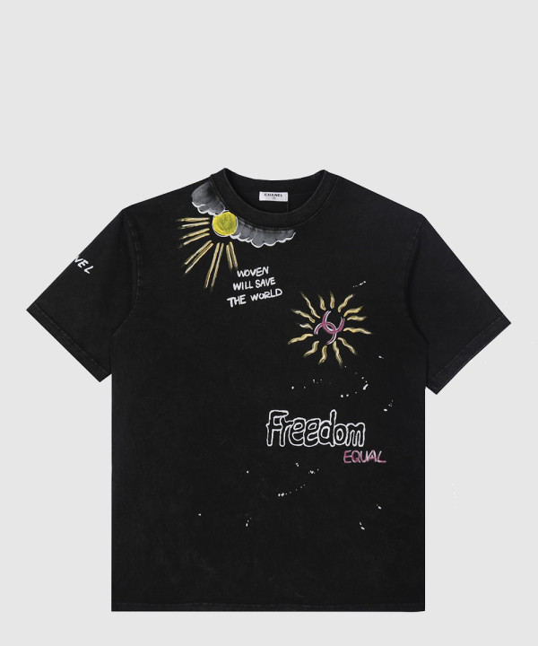 샤넬 로고 프린트 반팔