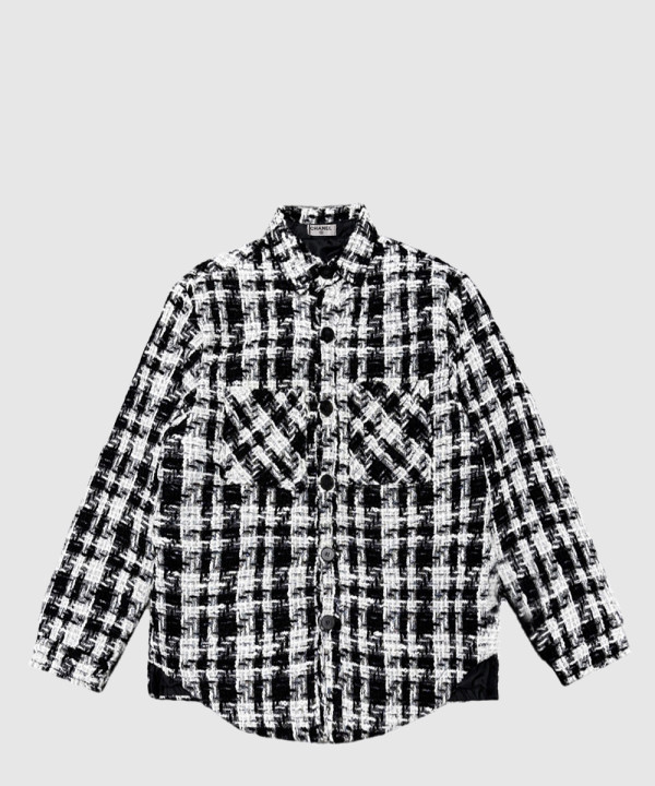 샤넬 로고 쇼트 코트