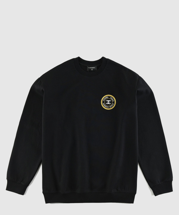 샤넬 로고 면 톱