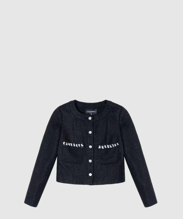 샤넬 로고 쇼트 코트