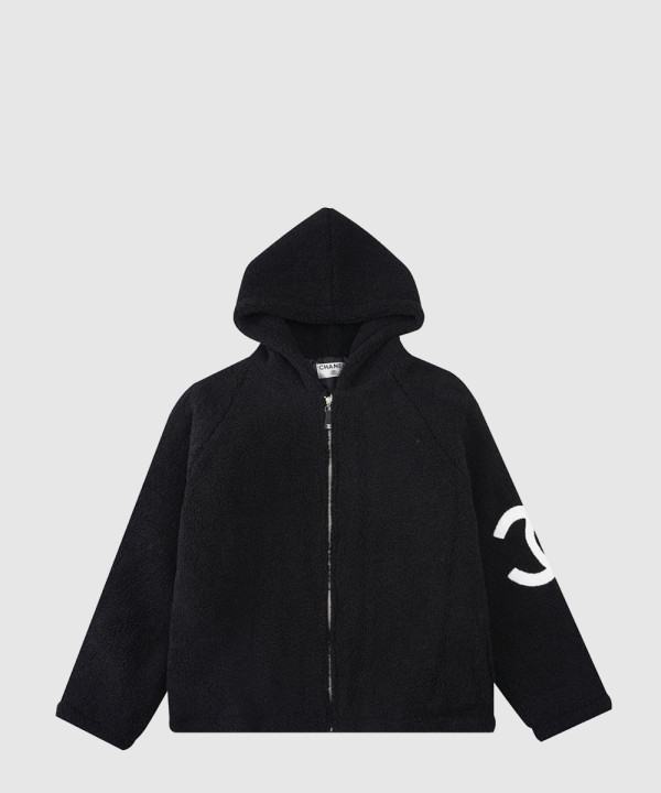 샤넬 로고 쇼트 코트