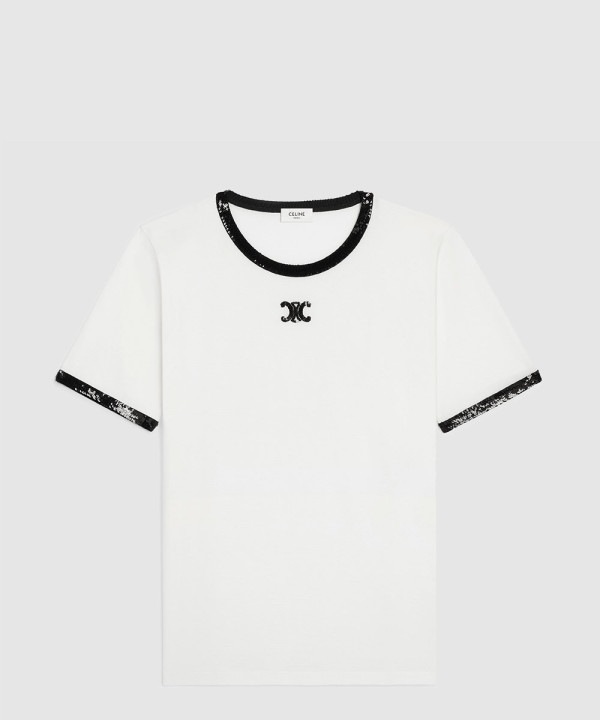 셀린느 트리옹프 자수 티셔츠