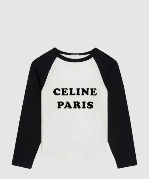 셀린느 로고 레글런 긴팔 티셔츠