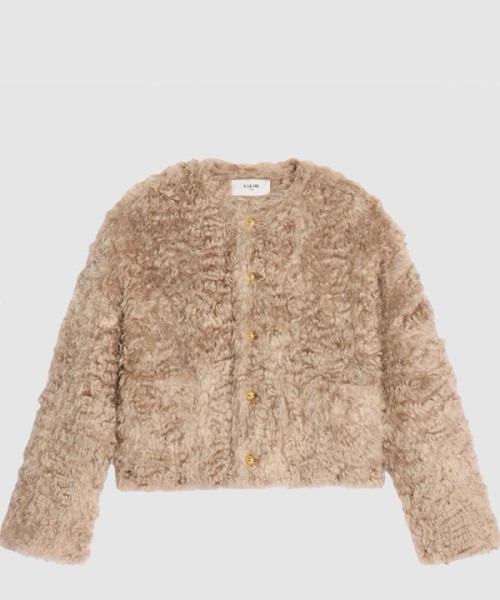 셀린느 느 모헤어 부클레 가디건 베스트