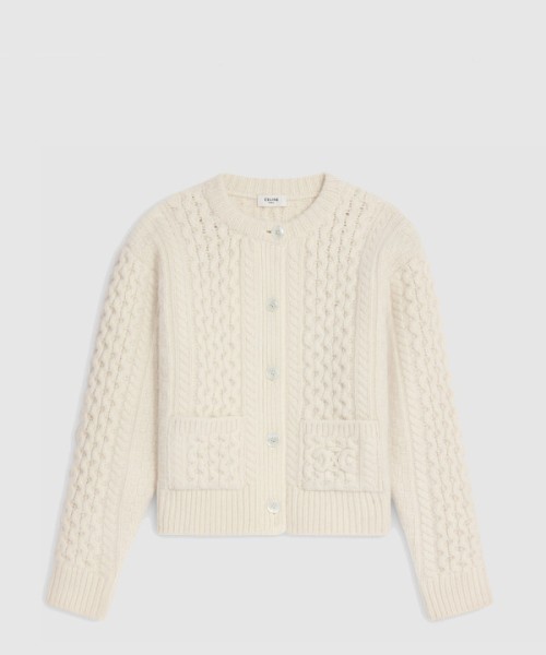 셀린느 트리옹프 가디건 아란 울