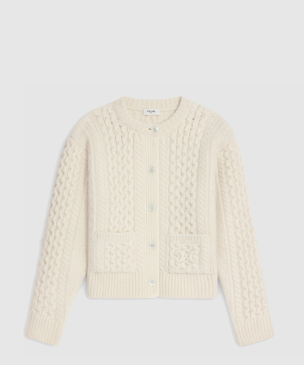 셀린느 트리옹프 가디건 아란 울