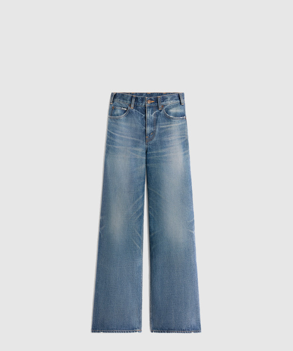 셀린느 플레어 서프 진 유니언 워시 데님