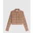 셀린느 체크 패턴 울 크롭 자켓