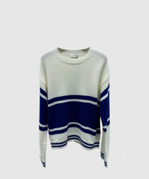 셀린느 스트라이프 크루넥 스웨터