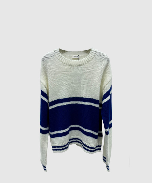 셀린느 스트라이프 크루넥 스웨터