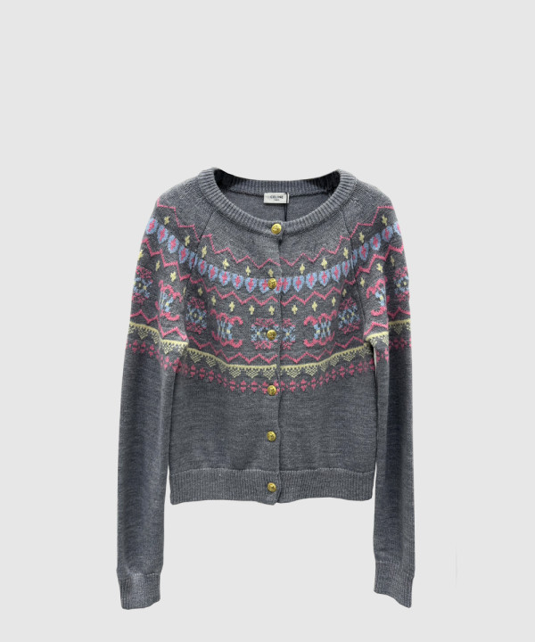 셀린느 프린트 니트 톱