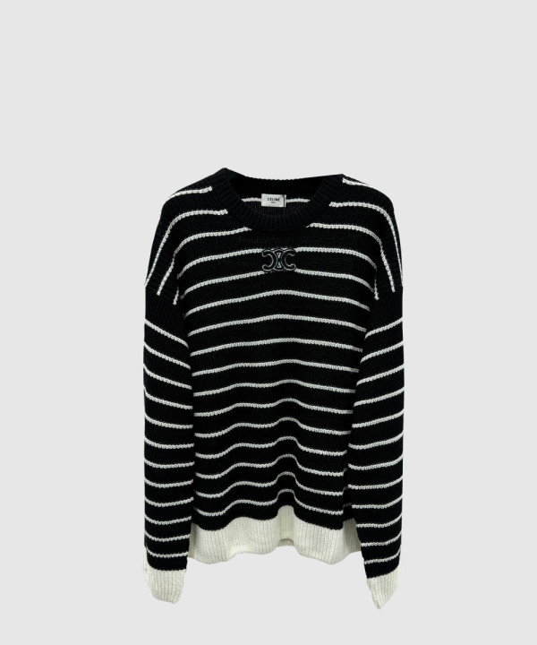 셀린느 프린트 니트 톱