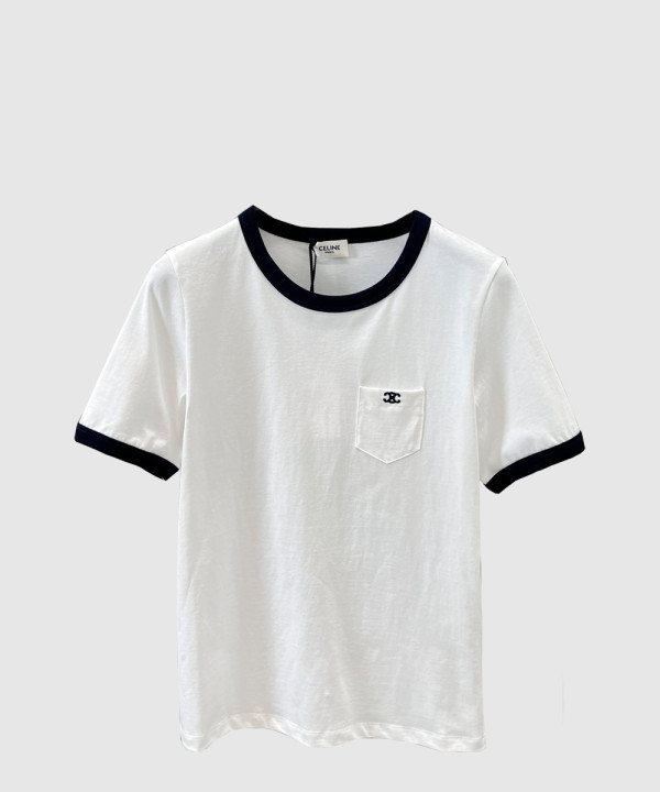 셀린느 로고 프린트 반팔