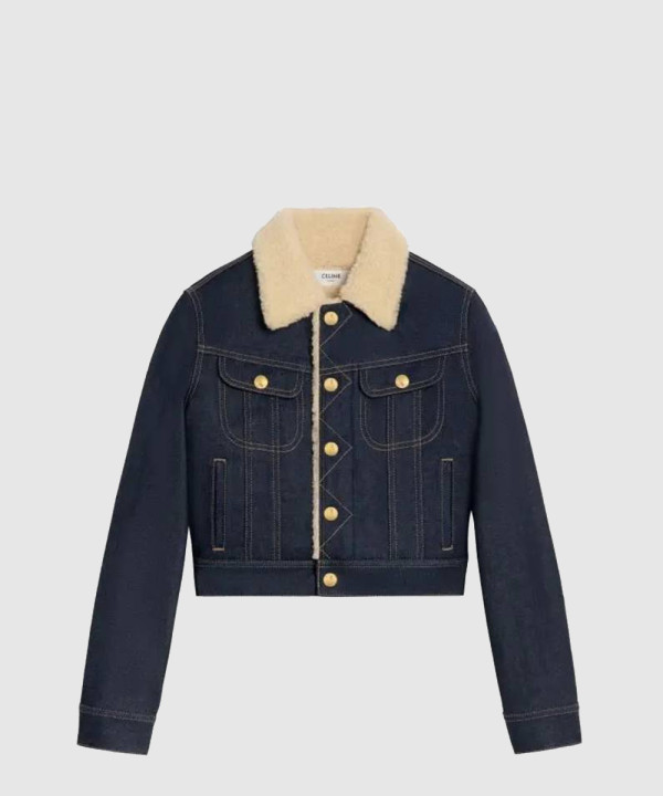 셀린느 트러커 셔파 데님 원단 자켓