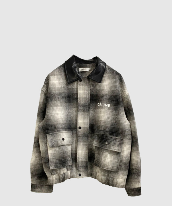 셀린느 로고 쇼트 코트