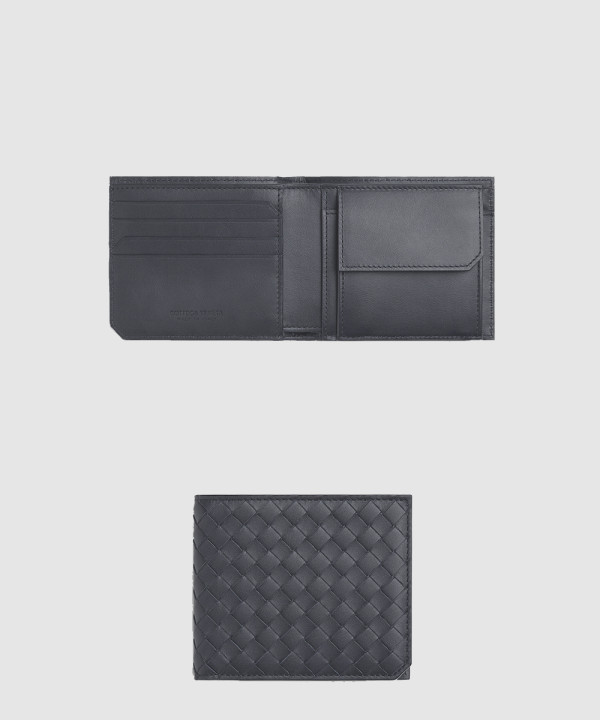 보테가베네타 동전 지갑을 갖춘 인트레치아토 피콜로 폴더형 지갑 805654