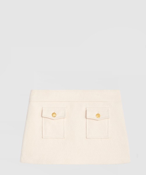 셀린느 방도 미니 스커트 부티 코튼