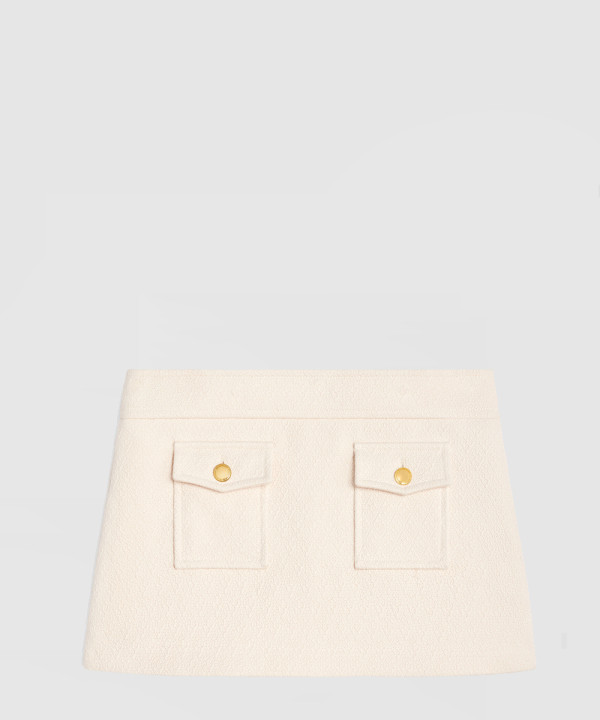 셀린느 방도 미니 스커트 부티 코튼