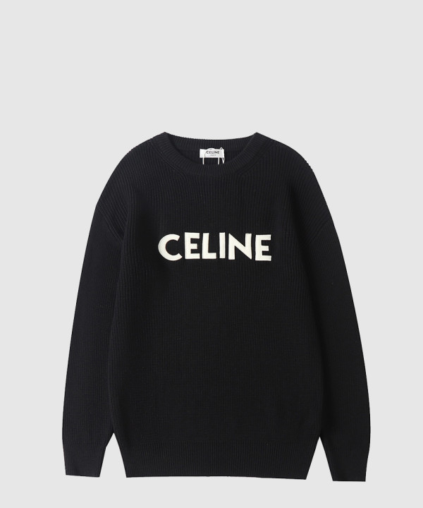 셀린느 오버사이즈 스웨터 리브드 울