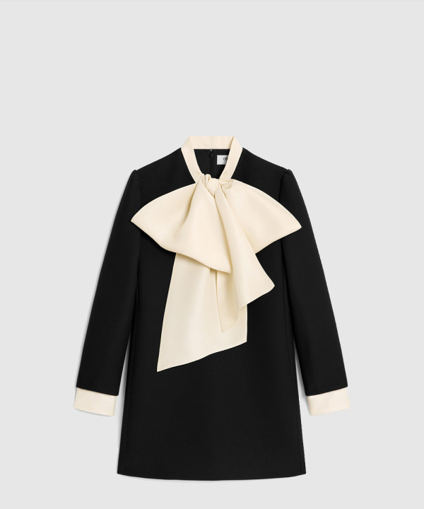 셀린느 미니 워크웨어 드레스 더블 페이스 울 실크