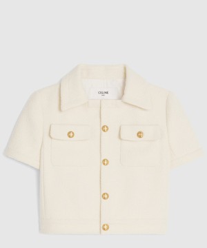 셀린느 로고 쇼트 코트