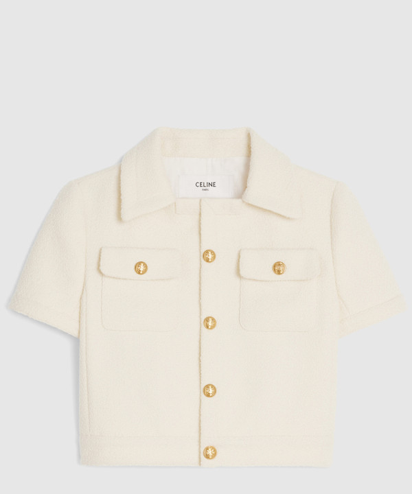 셀린느 로고 쇼트 코트