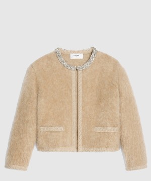 셀린느 로고 쇼트 코트