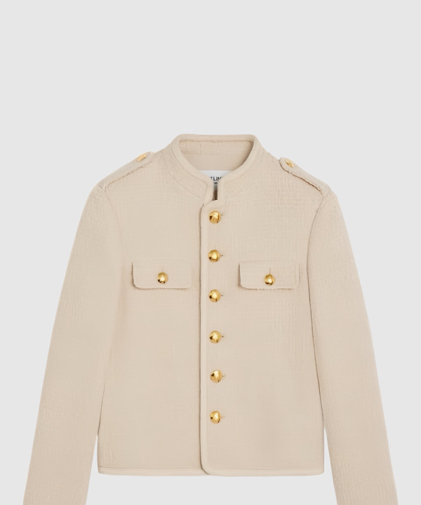 셀린느 로고 쇼트 코트