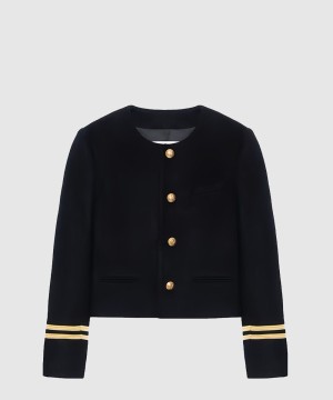 셀린느 로고 쇼트 코트