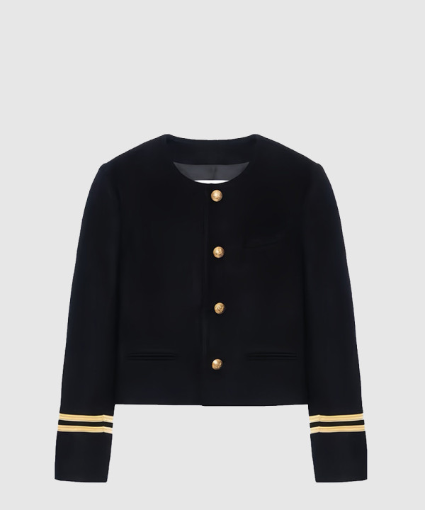 셀린느 로고 쇼트 코트