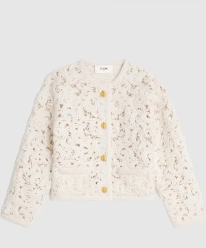 셀린느 로고 쇼트 코트